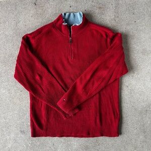 Tommy Hilfiger Red Quarterzip